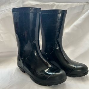 UGG Kids RAANA Rain Boots Black SZ Youth 1